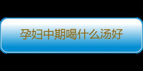 孕妇中期喝什么汤好